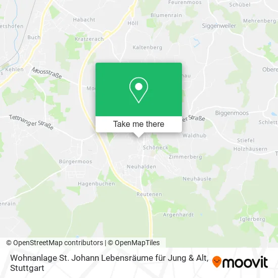 Карта Wohnanlage St. Johann Lebensräume für Jung & Alt