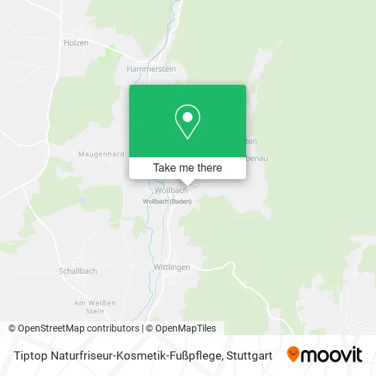 Карта Tiptop Naturfriseur-Kosmetik-Fußpflege