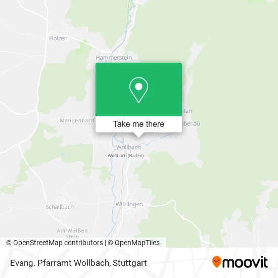Карта Evang. Pfarramt Wollbach