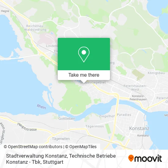 Карта Stadtverwaltung Konstanz, Technische Betriebe Konstanz - Tbk