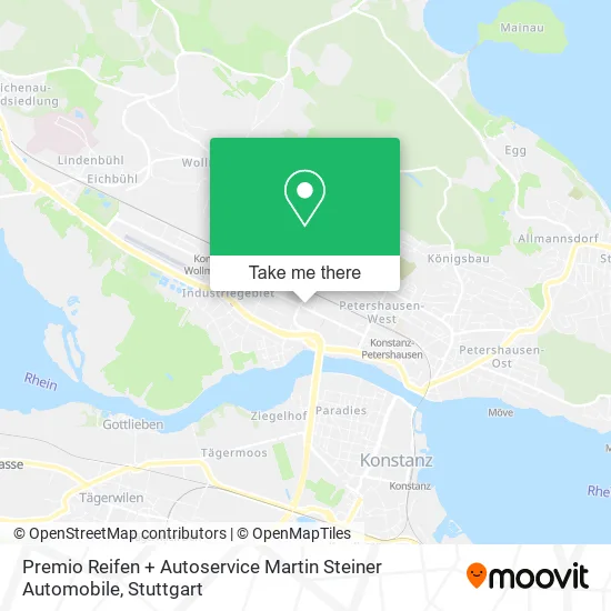Карта Premio Reifen + Autoservice Martin Steiner Automobile