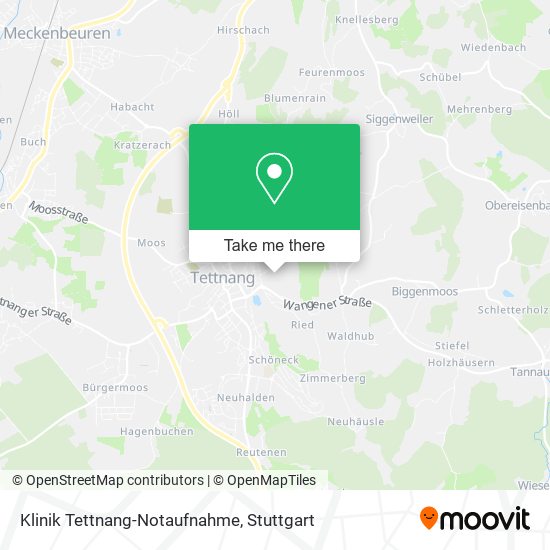 Klinik Tettnang-Notaufnahme map