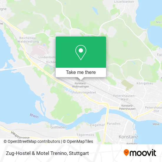 Карта Zug-Hostel & Motel Trenino