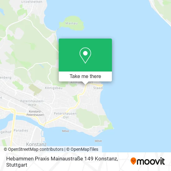 Карта Hebammen Praxis Mainaustraße 149 Konstanz