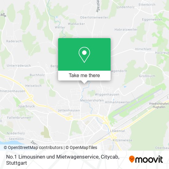 No.1 Limousinen und Mietwagenservice, Citycab map