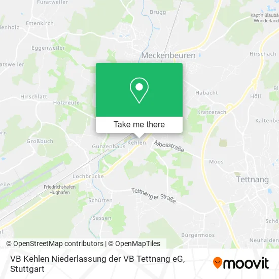 Карта VB Kehlen Niederlassung der VB Tettnang eG