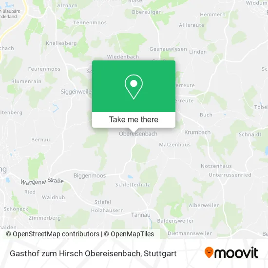Карта Gasthof zum Hirsch Obereisenbach