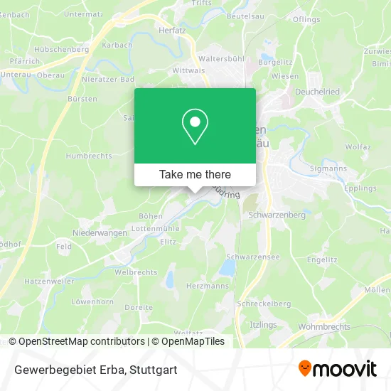 Карта Gewerbegebiet Erba