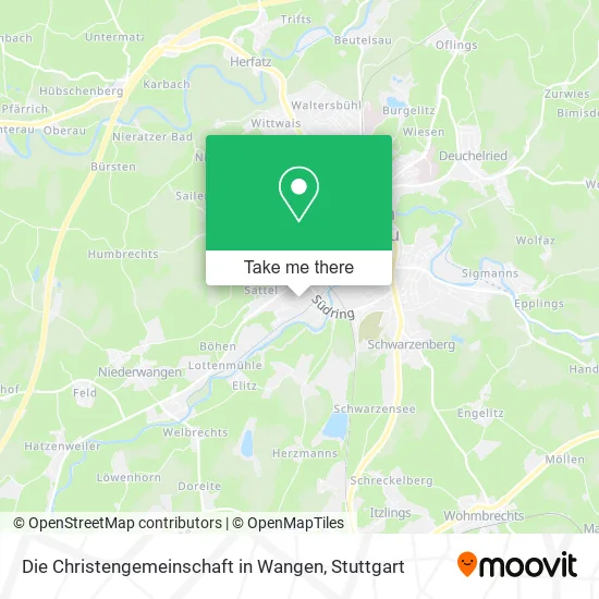 Карта Die Christengemeinschaft in Wangen