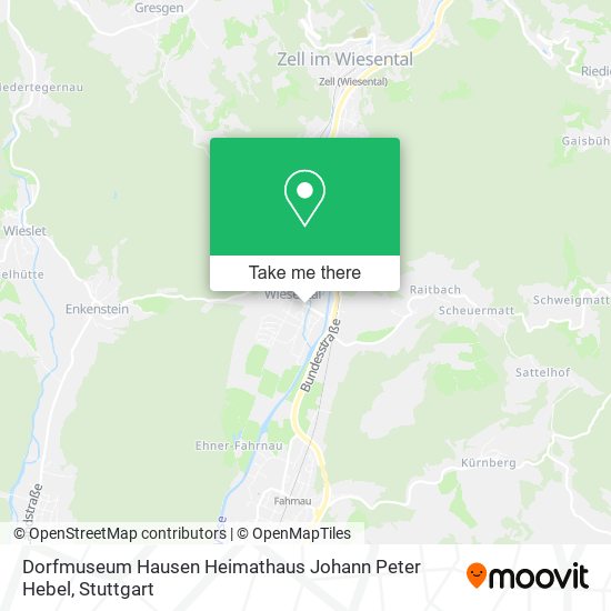 Dorfmuseum Hausen Heimathaus Johann Peter Hebel map