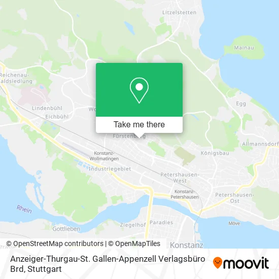 Карта Anzeiger-Thurgau-St. Gallen-Appenzell Verlagsbüro Brd