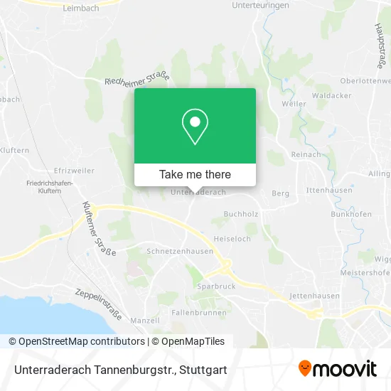 Карта Unterraderach Tannenburgstr.
