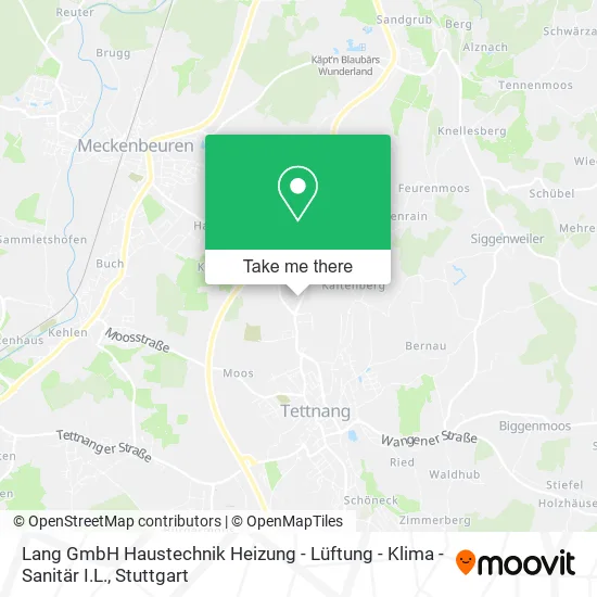 Карта Lang GmbH Haustechnik Heizung - Lüftung - Klima - Sanitär I.L.