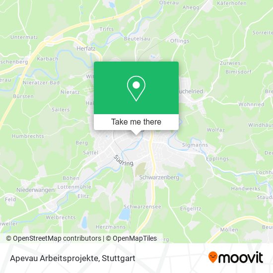 Apevau Arbeitsprojekte map