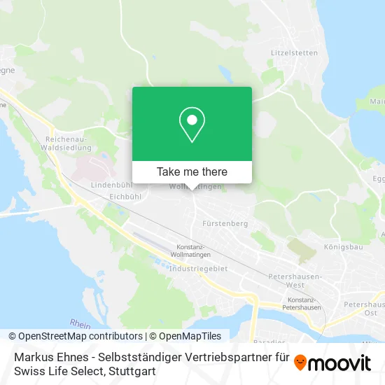 Карта Markus Ehnes - Selbstständiger Vertriebspartner für Swiss Life Select
