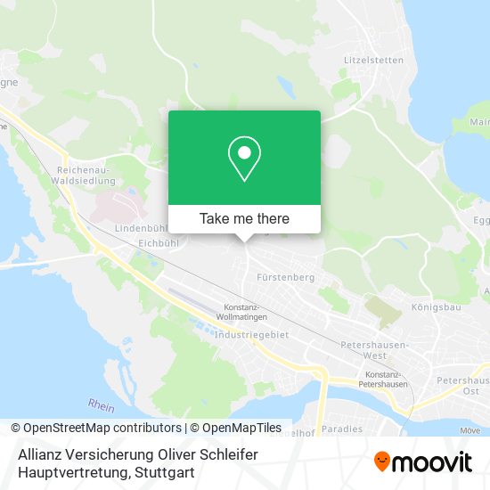 Карта Allianz Versicherung Oliver Schleifer Hauptvertretung