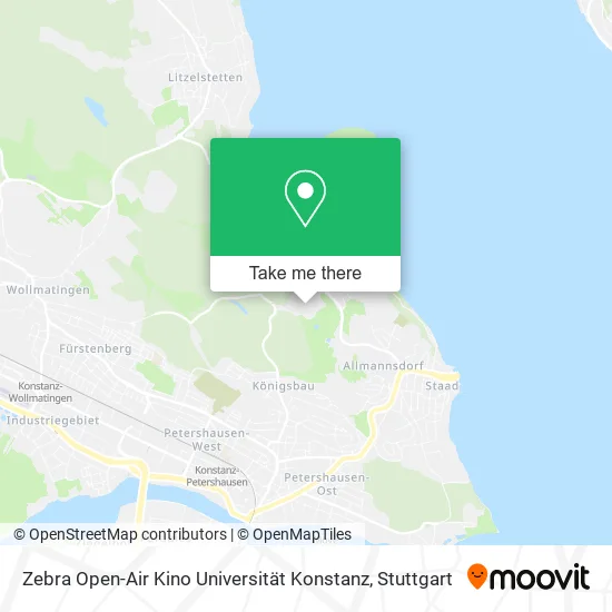 Карта Zebra Open-Air Kino Universität Konstanz