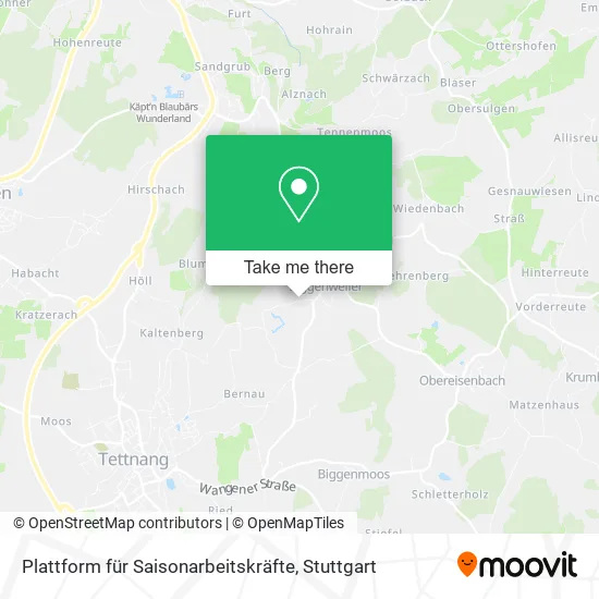 Карта Plattform für Saisonarbeitskräfte