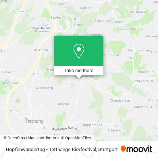 Hopfenwandertag - Tettnangs Bierfestival map