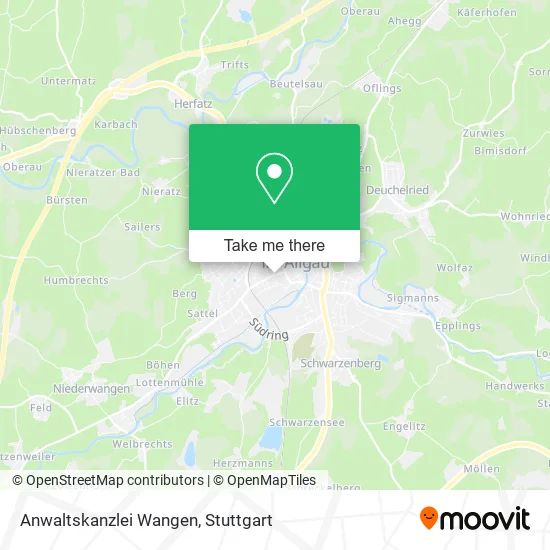 Карта Anwaltskanzlei Wangen