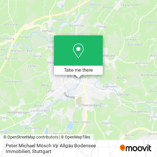 Карта Peter Michael Mösch Vp Allgäu Bodensee Immobilien