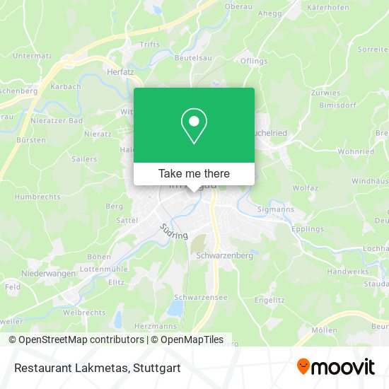 Restaurant Lakmetas map
