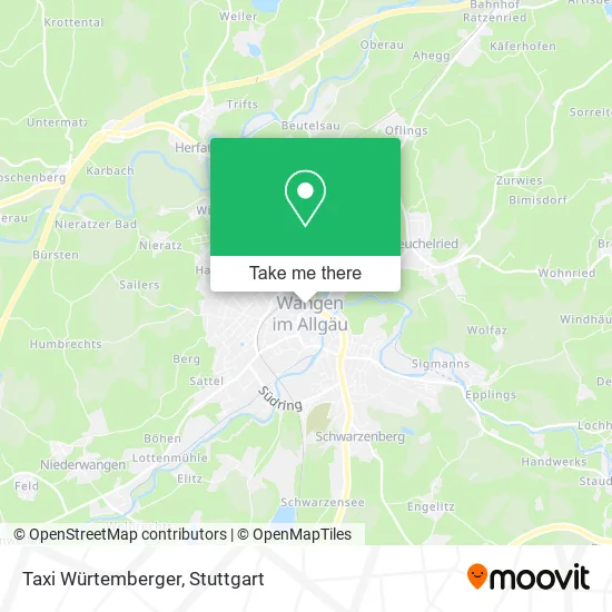 Карта Taxi Würtemberger