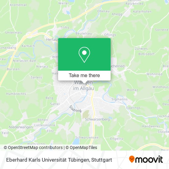 Eberhard Karls Universität Tübingen map