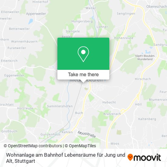 Wohnanlage am Bahnhof Lebensräume für Jung und Alt map