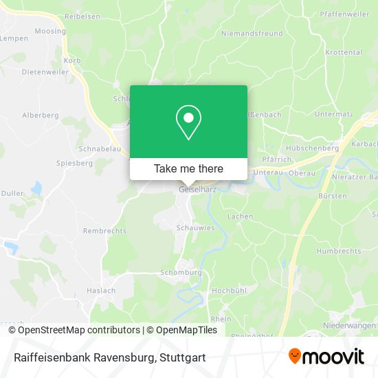 Raiffeisenbank Ravensburg map