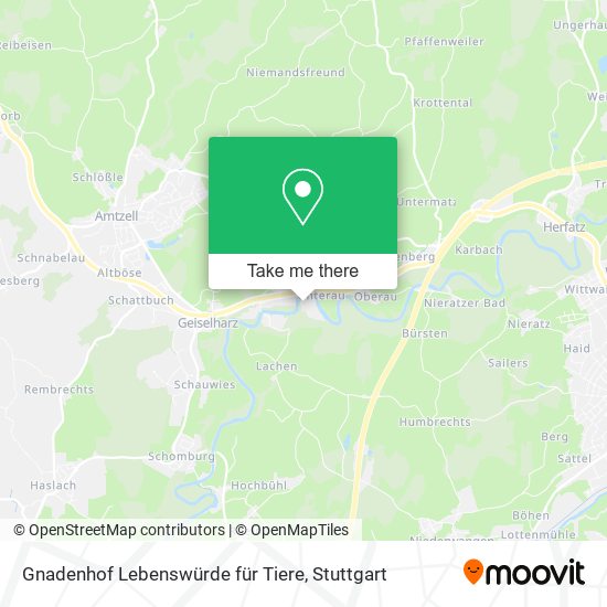 Gnadenhof Lebenswürde für Tiere map