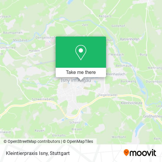 Kleintierpraxis Isny map