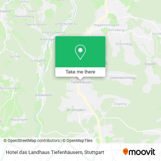 Hotel das Landhaus Tiefenhäusern map