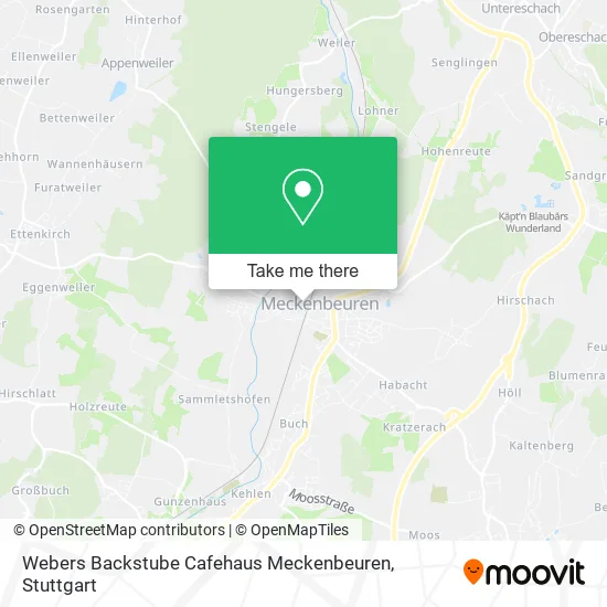 Карта Webers Backstube Cafehaus Meckenbeuren
