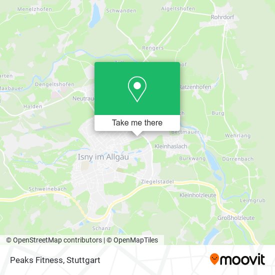 Peaks Fitness map