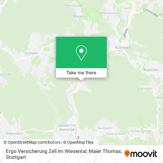 Карта Ergo Versicherung Zell im Wiesental, Maier Thomas