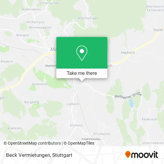 Карта Beck Vermietungen
