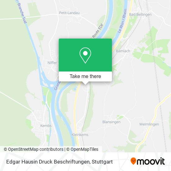 Edgar Hausin Druck Beschriftungen map