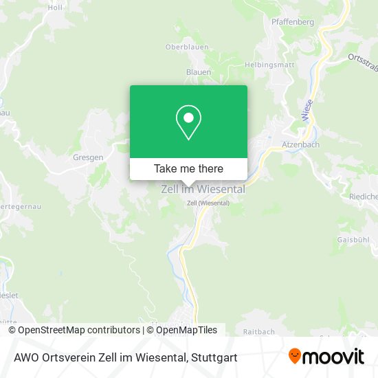 Карта AWO Ortsverein Zell im Wiesental