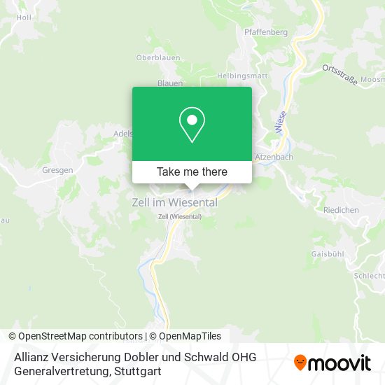 Карта Allianz Versicherung Dobler und Schwald OHG Generalvertretung