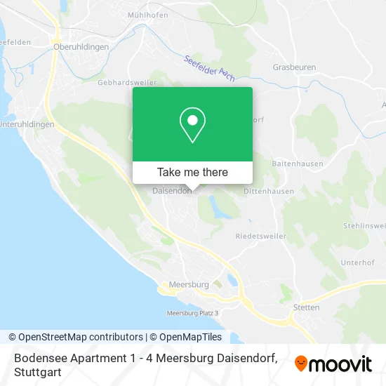 Карта Bodensee Apartment 1 - 4 Meersburg Daisendorf