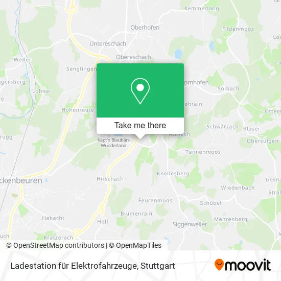 Карта Ladestation für Elektrofahrzeuge