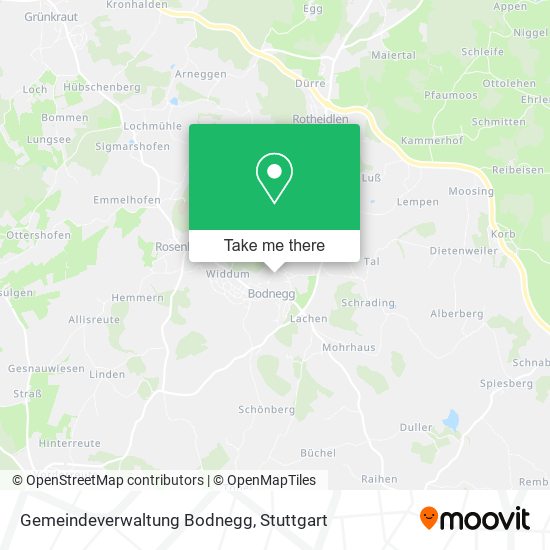 Gemeindeverwaltung Bodnegg map