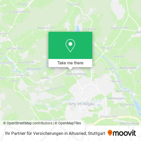 Карта Ihr Partner für Versicherungen in Altusried