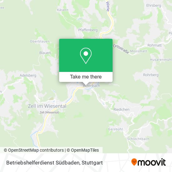 Карта Betriebshelferdienst Südbaden