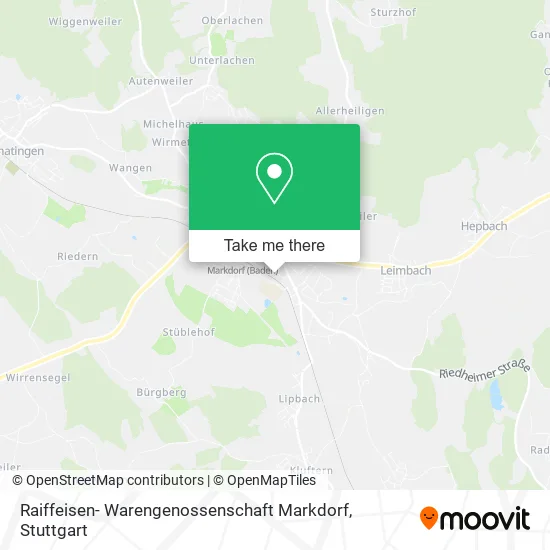 Карта Raiffeisen- Warengenossenschaft Markdorf