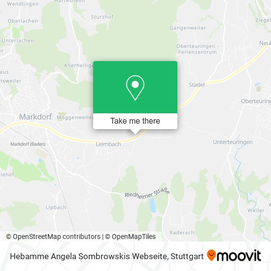 Карта Hebamme Angela Sombrowskis Webseite