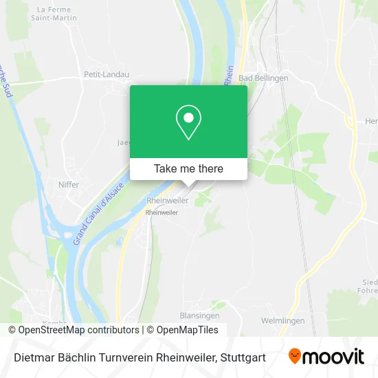 Карта Dietmar Bächlin Turnverein Rheinweiler