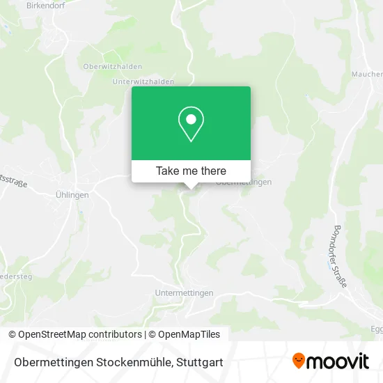 Карта Obermettingen Stockenmühle