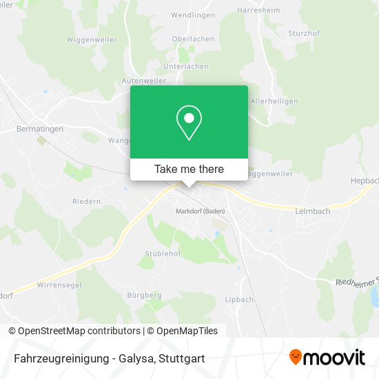 Fahrzeugreinigung - Galysa map